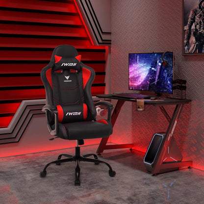 Ergonomischer Gaming Stuhl mit hoher Rückenlehne, höhenverstellbar