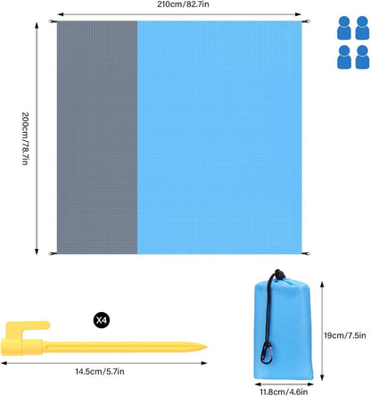 Picknickdecke Stranddecke Wasserdicht Sandabweisend 210x200cm