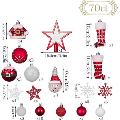 Valery Madelyn Weihnachtskugeln Set 70 Stück