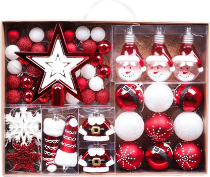 Weihnachtskugeln 70er Set Christbaumschmuck Glänzend Matt Glitzer