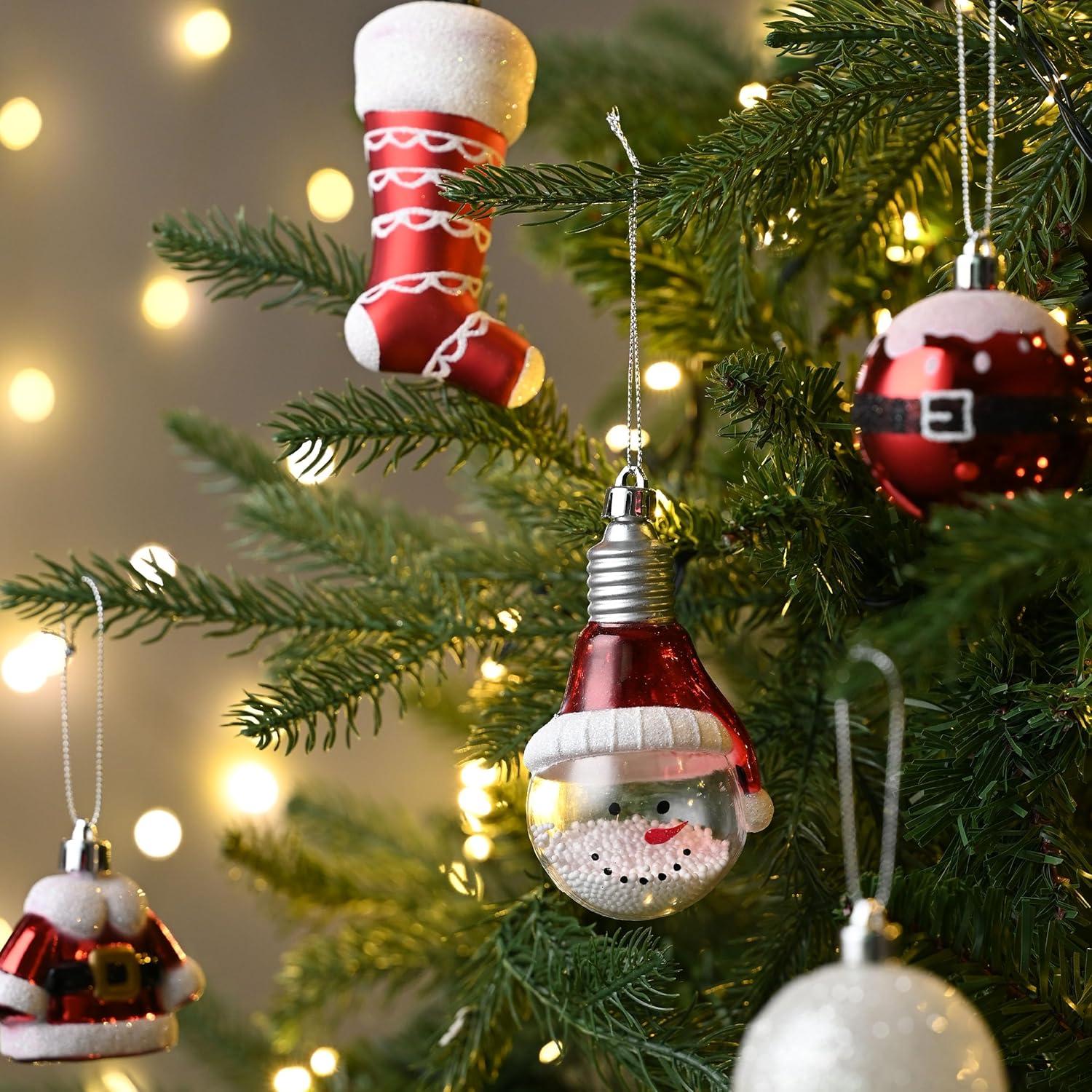 Valery Madelyn Weihnachtskugeln 70er Set Christbaumschmuck mit Aufhänger