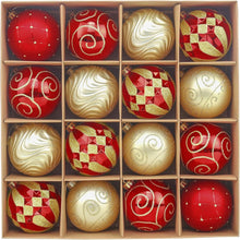 Valery Madelyn Weihnachtskugeln 16 Stück 8CM Rot Golden