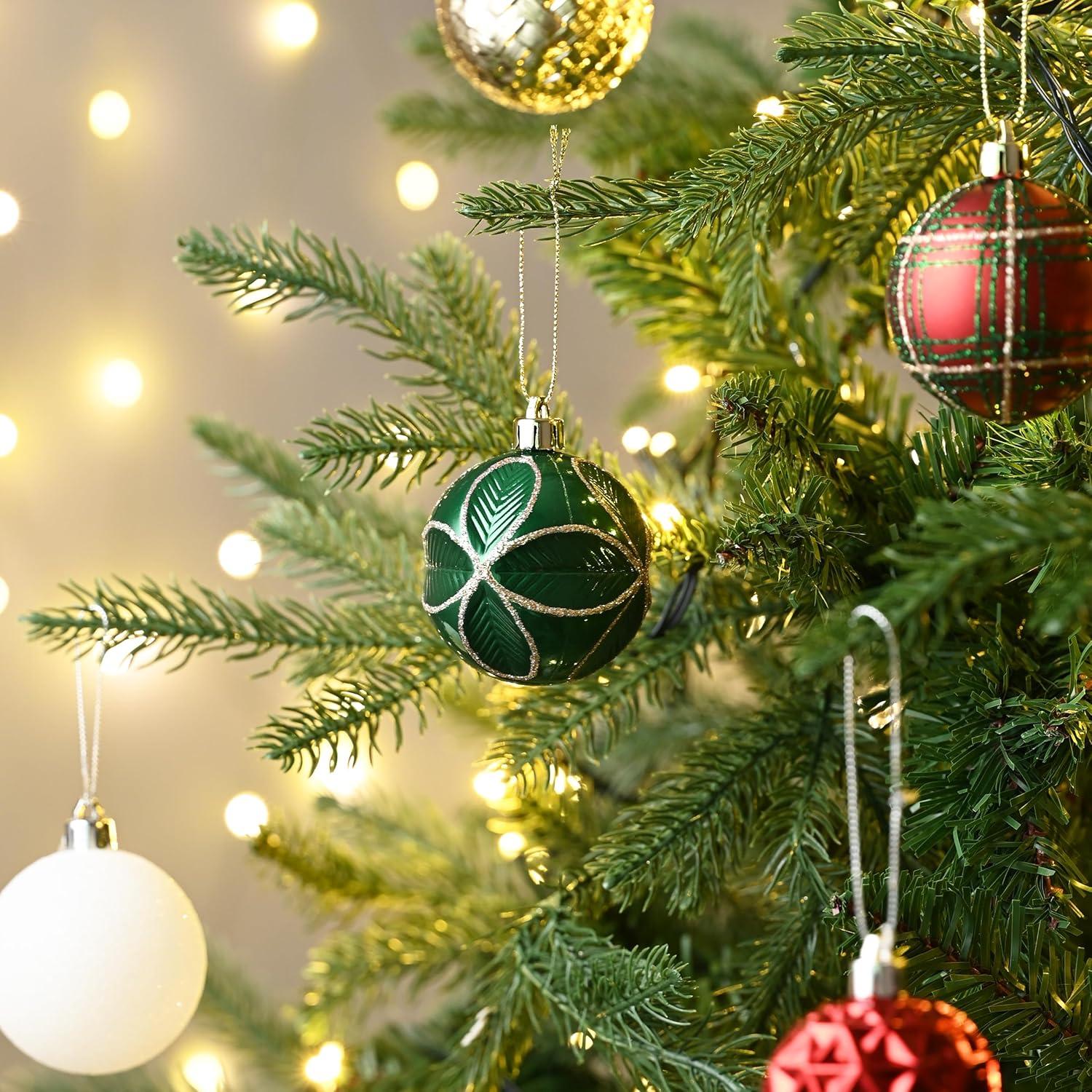 Weihnachtskugeln Set Kunststoff Christbaumkugeln 30 Stücke 6CM