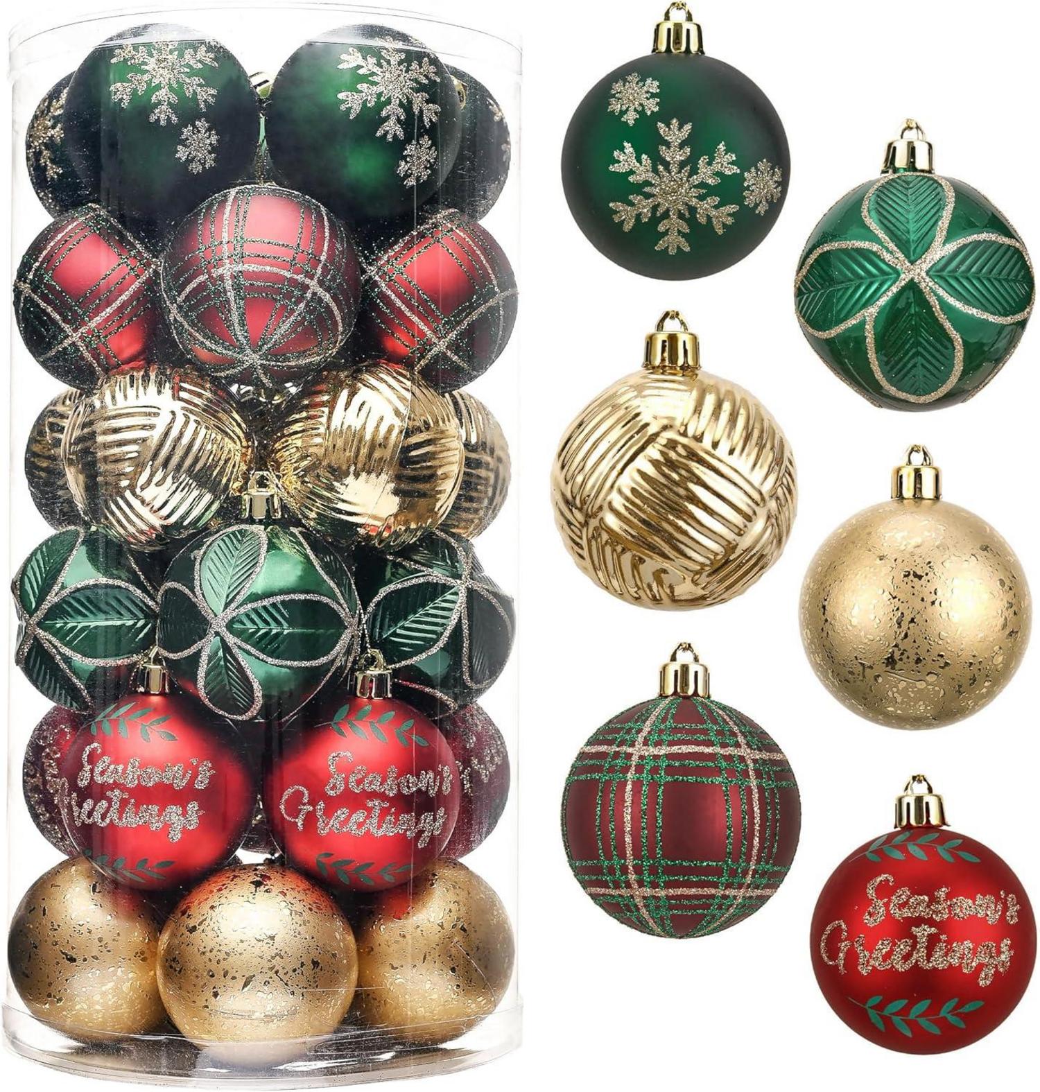 Valery Madelyn Weihnachtskugeln Set 30 Stücke 6CM Christbaumschmuck