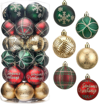 Valery Madelyn Weihnachtskugeln Set 30 Stücke 6CM Christbaumschmuck