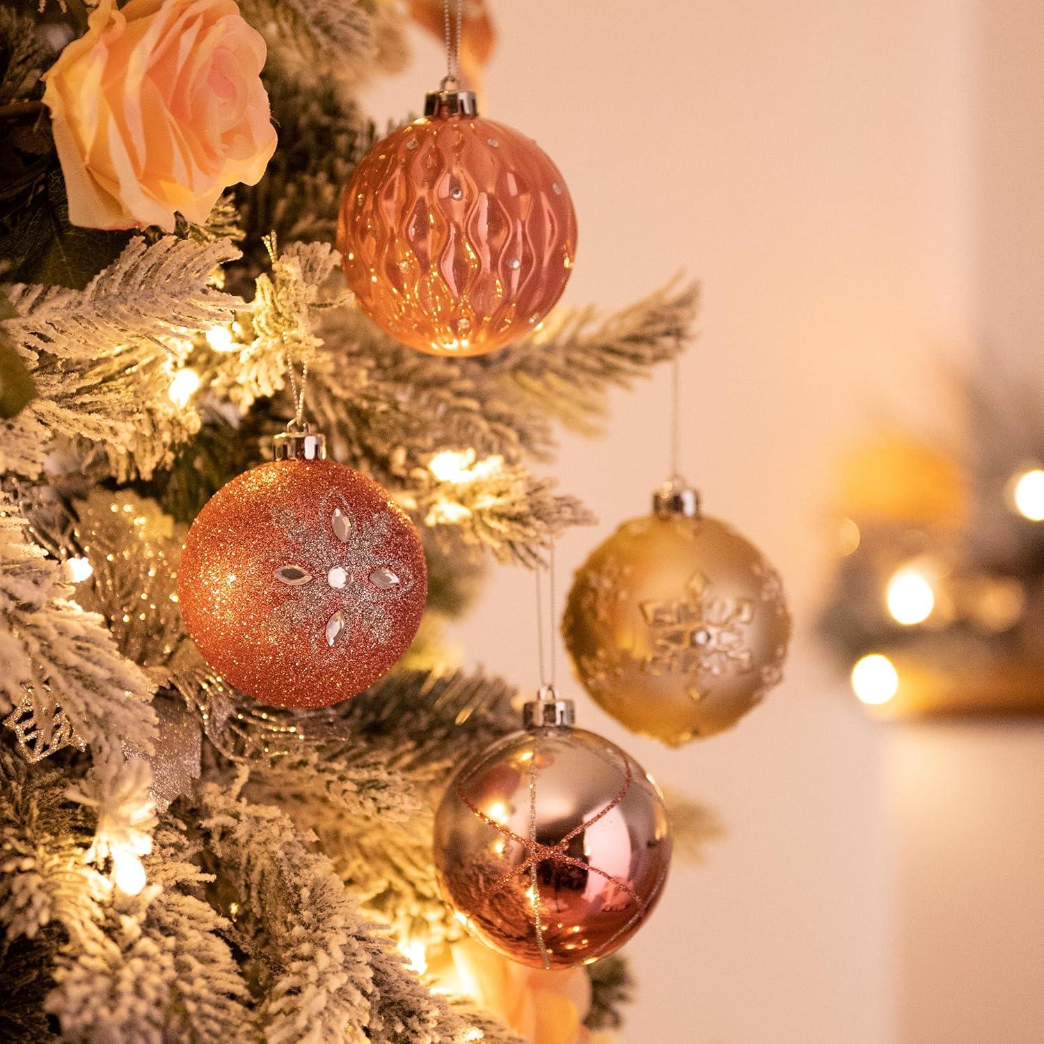 Bruchsichere Kunststoff Weihnachtskugeln 16 Stück 8cm