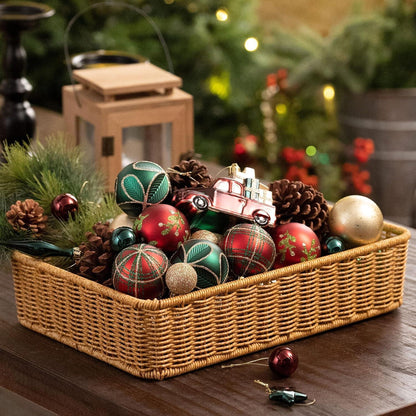 VALERY MADELYN Weihnachtskugeln Set 70tlg. Kunststoff Rot