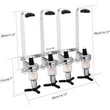 Wand Schnapsspender 4 Fach Spirituosen Dosierer Bar Zubehör