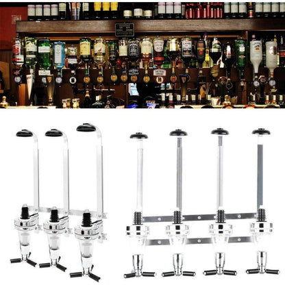 Wand Schnapsspender 4 Fach Spirituosen Dosierer Bar Zubehör