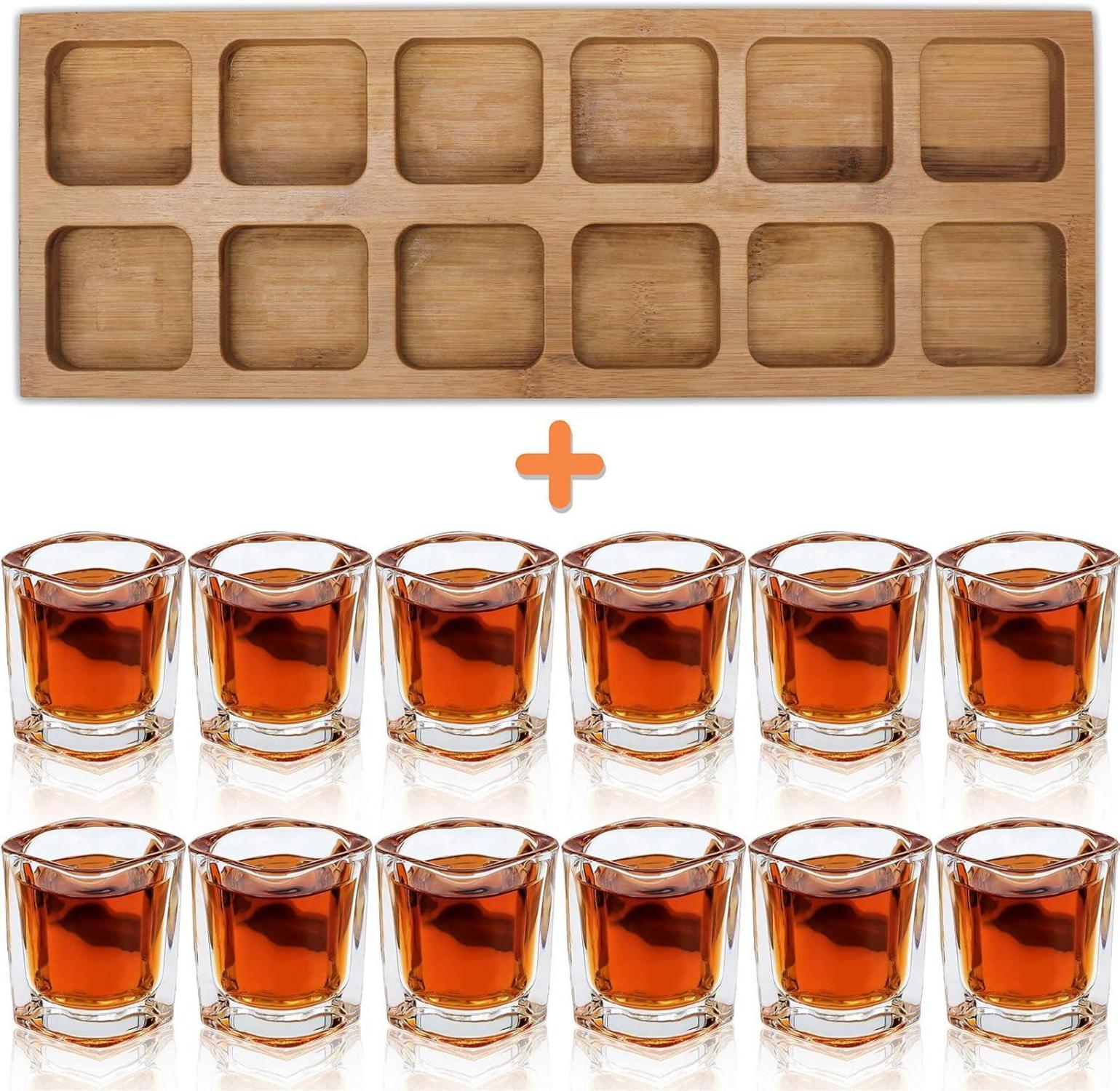 SuproBarware Schnapsglas-Set 60ml Halter Kristallglas 12er
