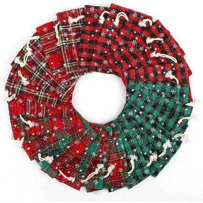 Stoffbeutel Adventskalender 24 Stück Weihnachten