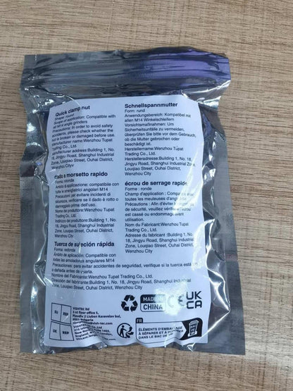 Schnellspannmutter SDS Clic M14 für alle Winkelschleifer Schwarz