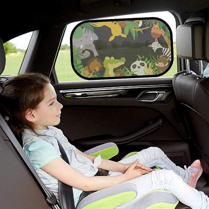 iZoeL Auto Sonnenschutz für Kinder Baby mit UV Schutz, Saugnapf Sonnenblende
