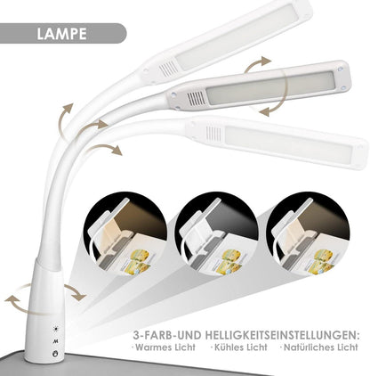 Höhenverstellbarer Kinderschreibtisch mit Lampe, Stuhl und Schublade
