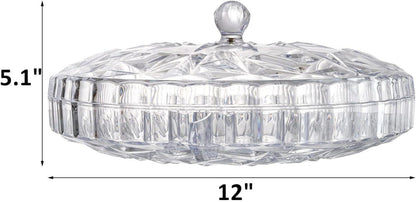 ZOOFOX Snack-Serviertablett mit Deckel, 30.5 cm, 6