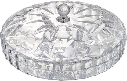 Snack-Serviertablett mit Deckel, 6 Fächer, rund, Kunststoff 30.5 cm