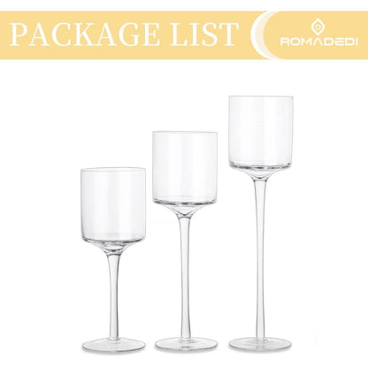 Teelichthalter Glas Kerzenständer Set für Tischdeko Hochzeit
