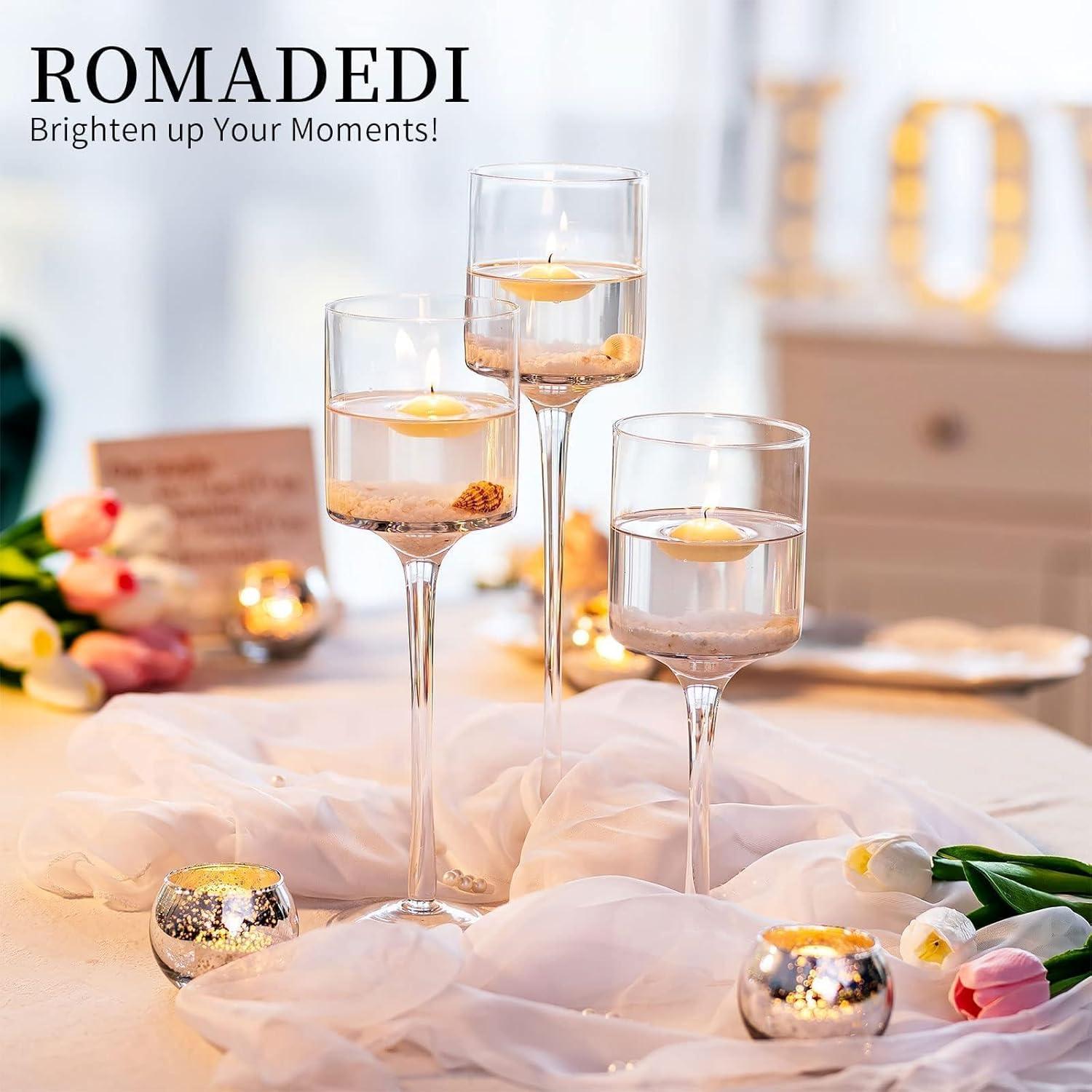 Teelichthalter Set Glas Kerzenständer Kerzenhalter 3er Hoch Party Hochzeit