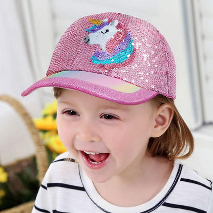 Baseball Cap Kinder – Einhorn Pailletten & Sommerhut 6-8 Jahre