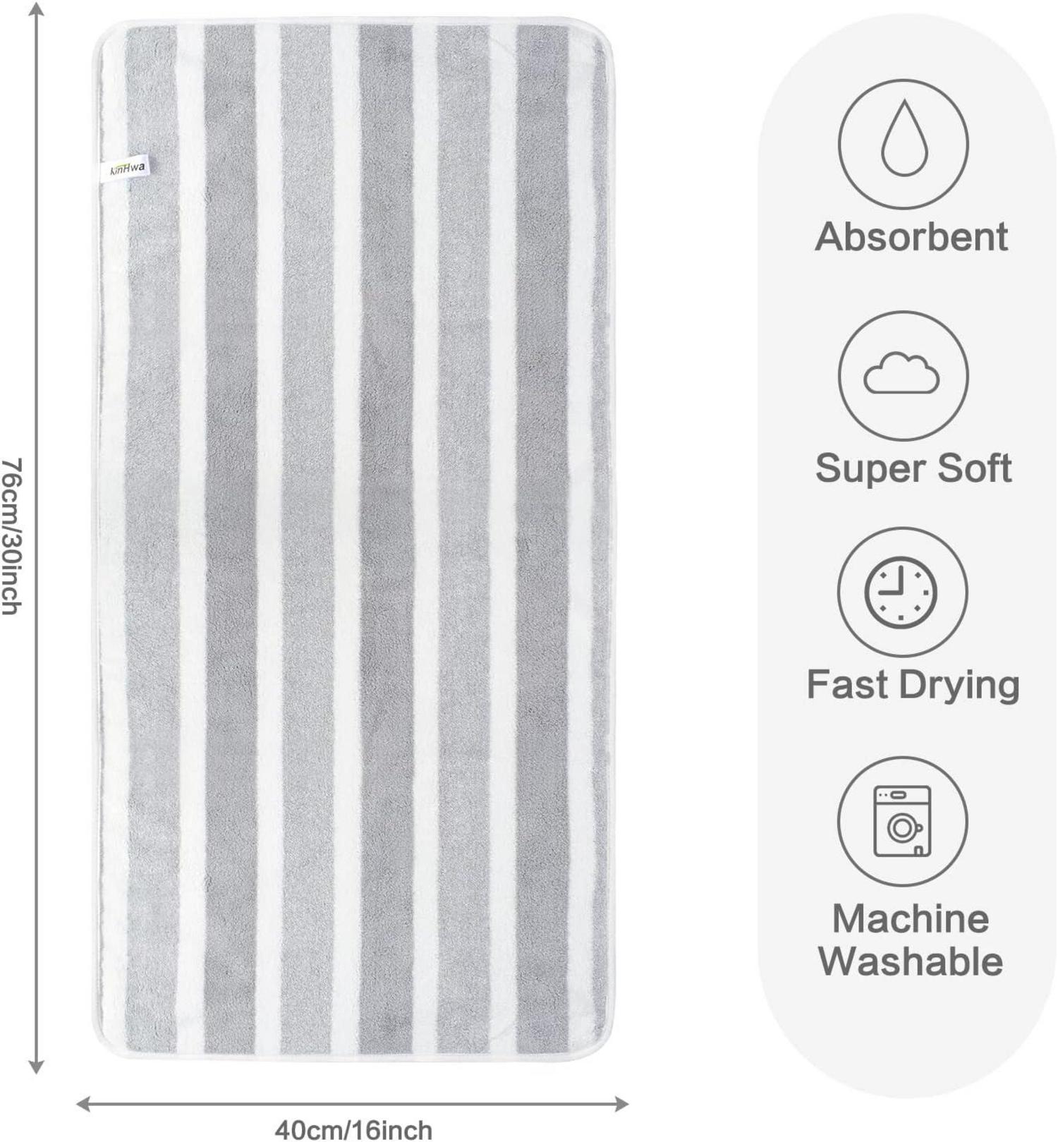 4er Pack Mikrofaser Handtuch Set Saugstark Weich 40x76cm Grau
