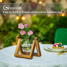 Upgrade Zwiebel Vase Pflanzer Holzständer Glas Blumentopf