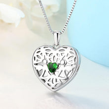 Silber Medaillon Halskette mit Herzanhänger Schutzengel 925