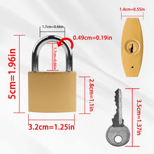 2x Lamondre Vorhängeschloss 32mm mit Schlüssel Gold für