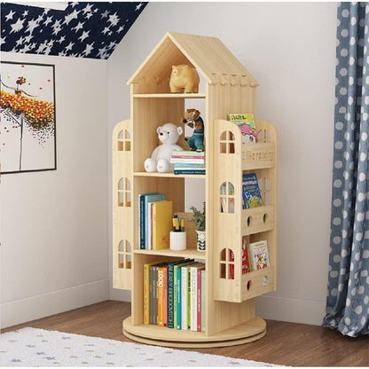Drehbares Bücherregal Kiefernholz – 360 Grad Standregal
