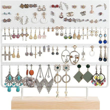 Ohrring Aufbewahrungsständer mit Holzsockel, 144 Löcher