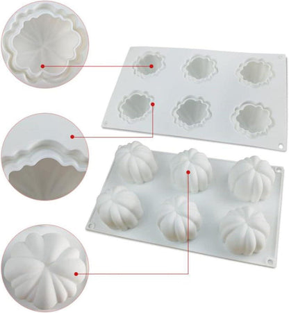 Silikon 3D Kürbisform Backform Halloween Kürbis Silikonformen Mousseformen