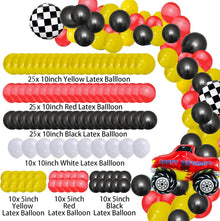Rennwagen Geburtstagsfeier Deko Set Monster Truck Ballons