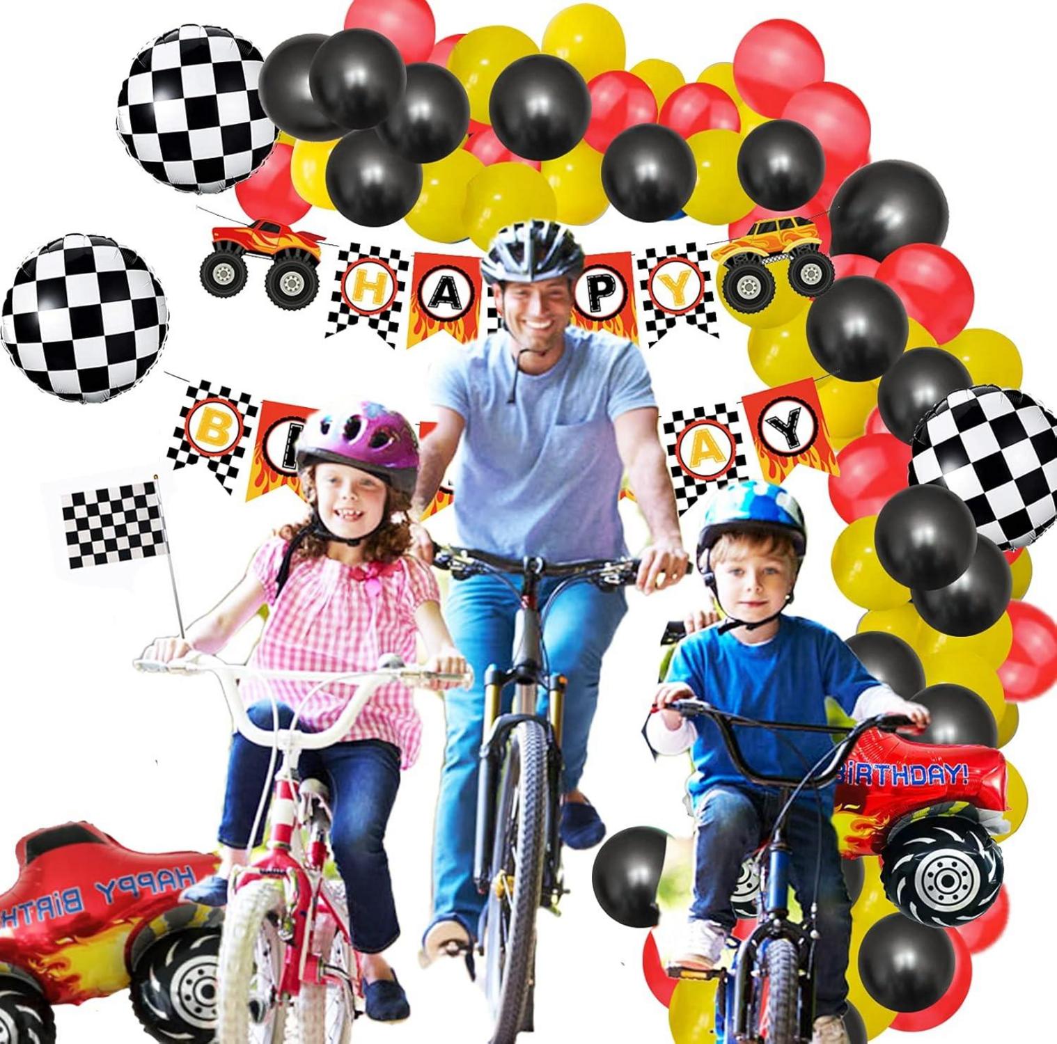 Rennwagen Geburtstag Party Deko - Schnelle Monster Truck Ballons