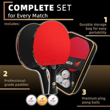 Tischtennis Set 2 Profi Schläger 3 Bälle Tragetasche