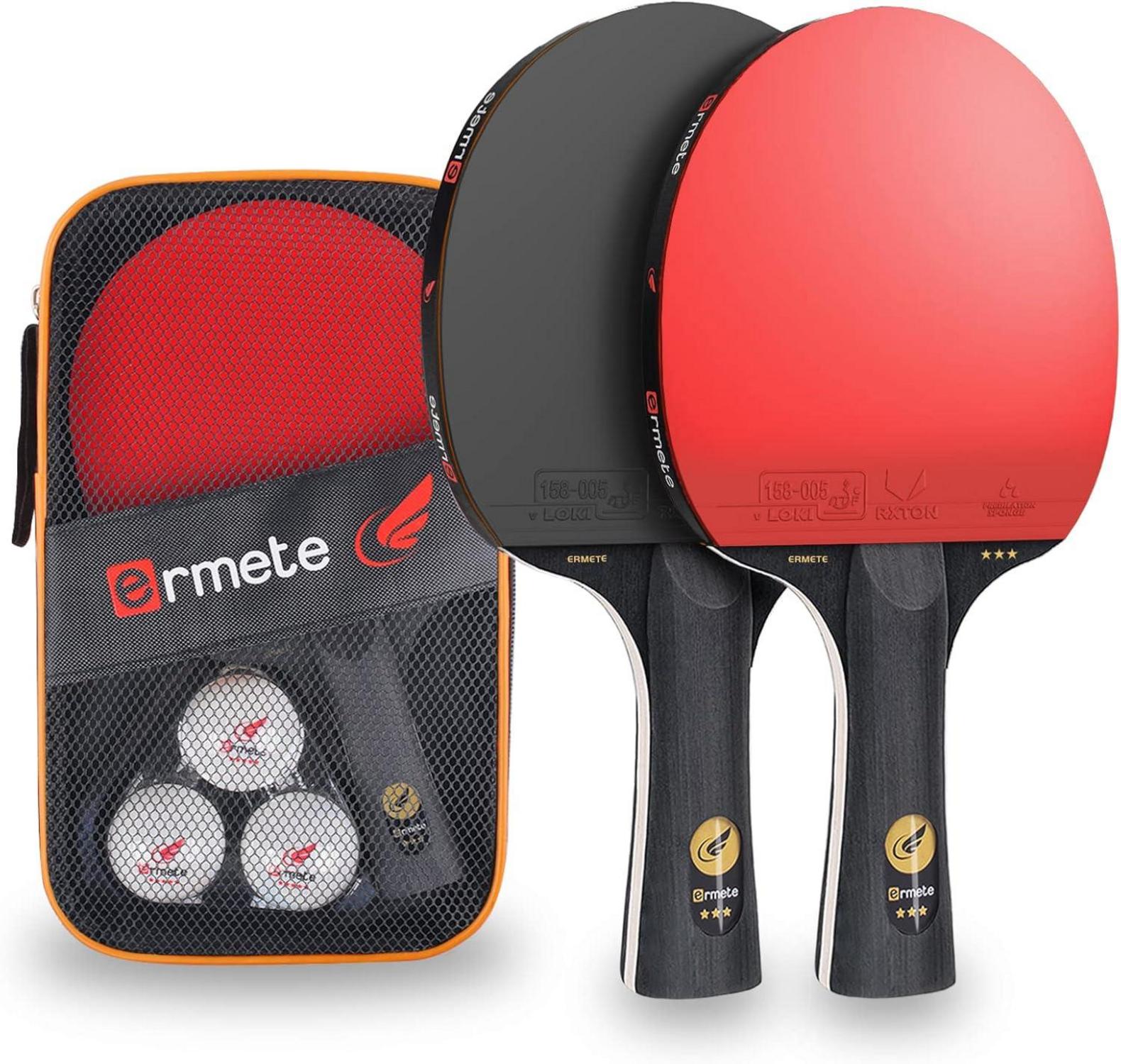 Tischtennis Set Profi 2 Schläger 3 Bälle Tragetasche