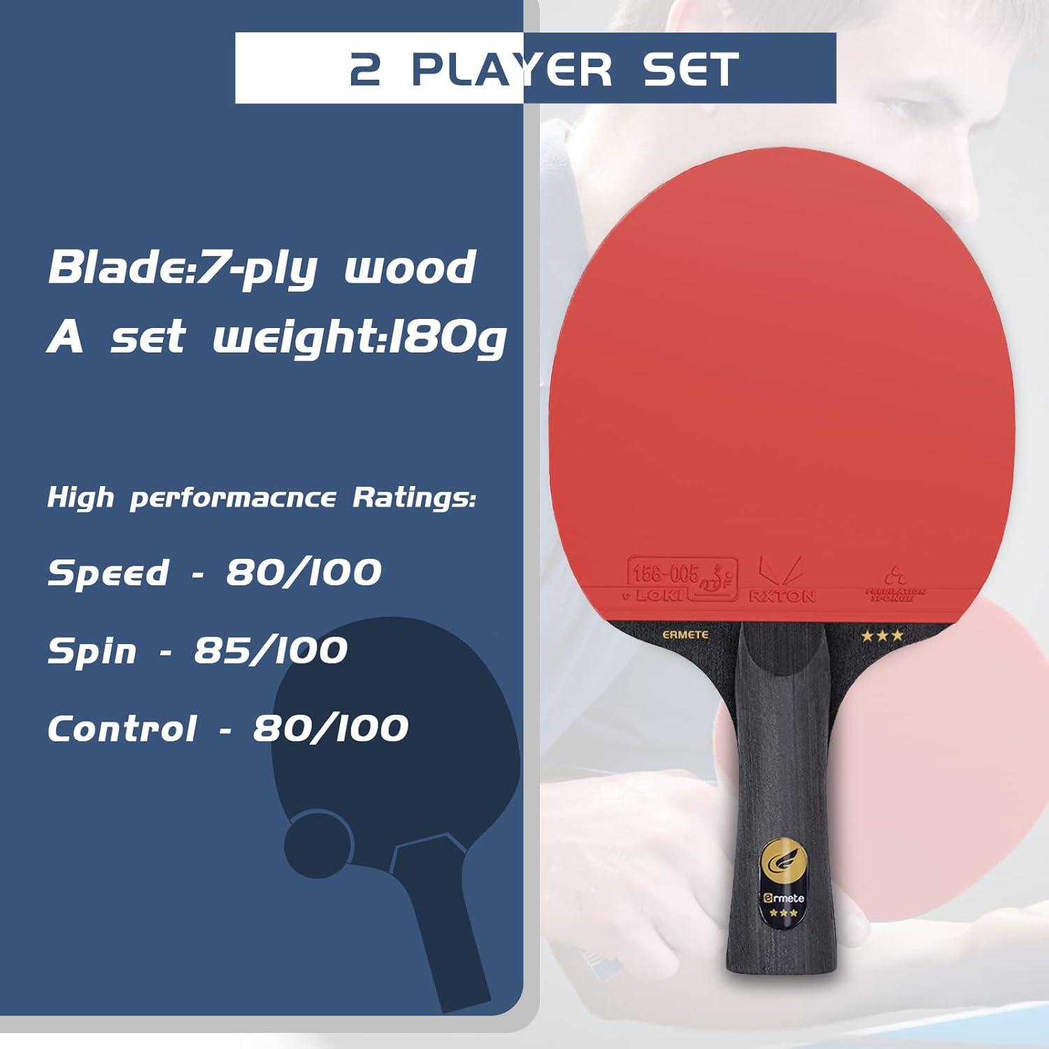 Tischtennis Set Profi Schläger Bälle Tragetasche Ping Pang neu