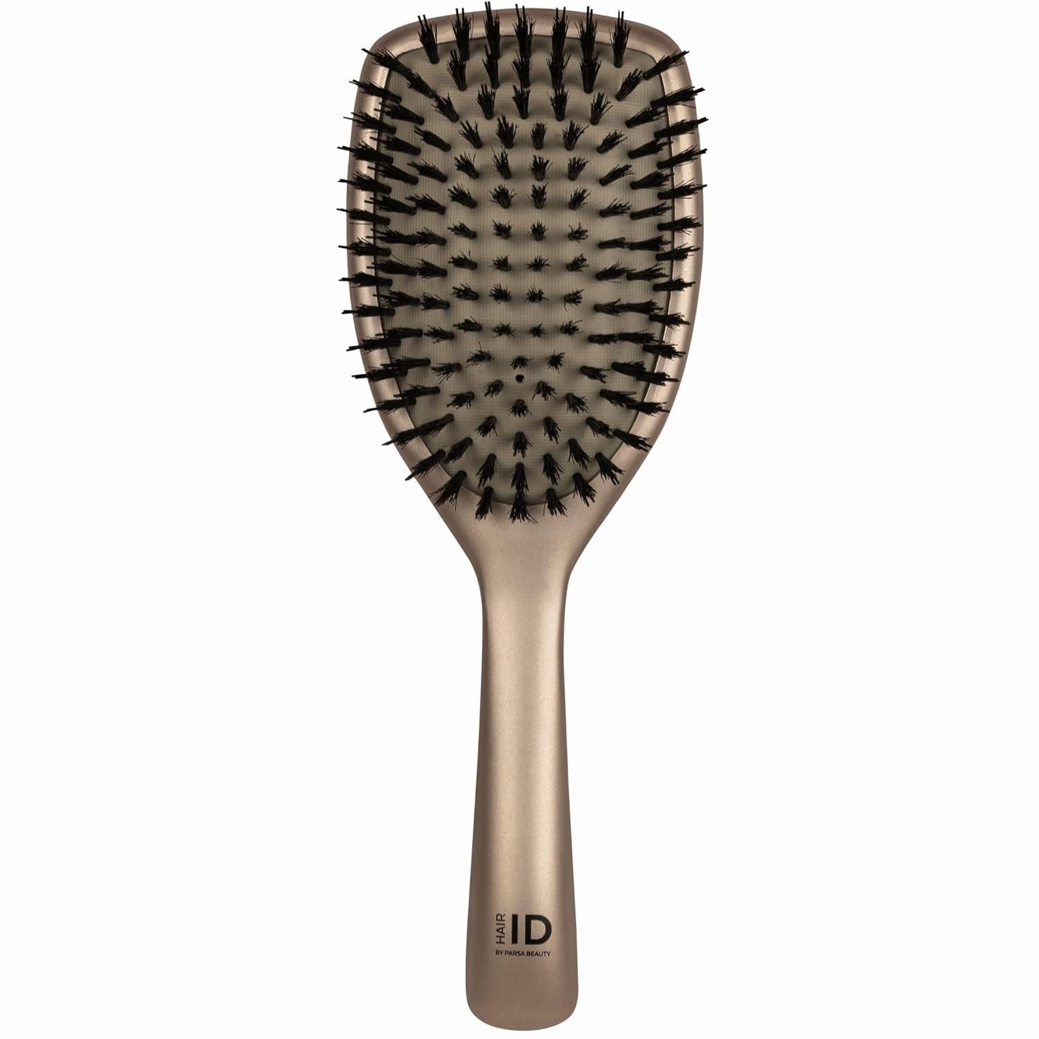 Anti-Frizz Haarbürste mit Wildschweinborsten für glattes Haar