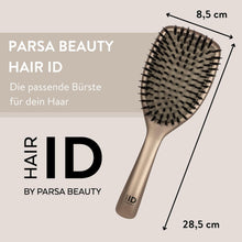 Anti-Frizz Haarbürste mit Wildschweinborsten, Hyaluron