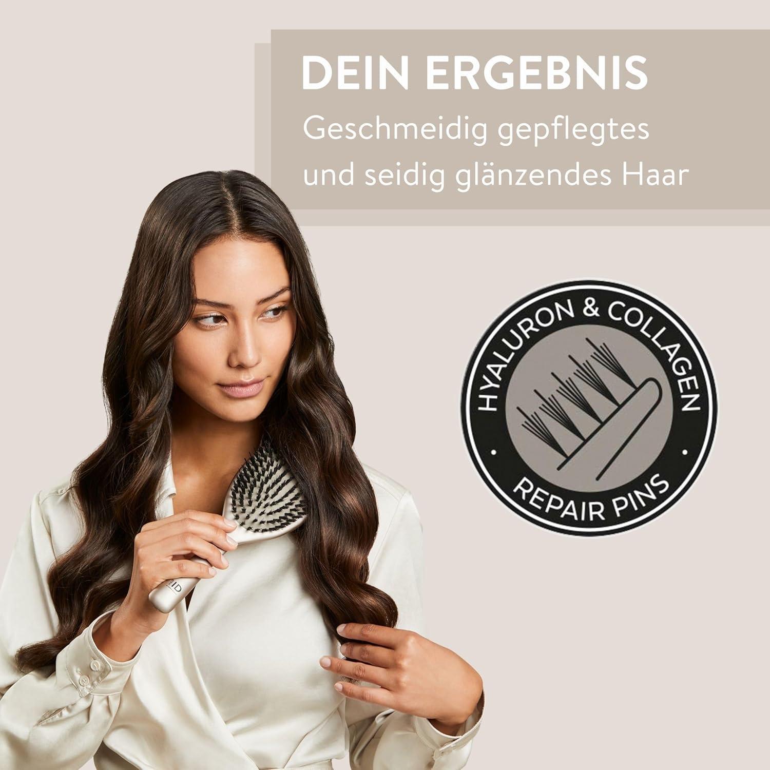 PARSA Beauty Hair ID Anti-Frizz Haarbürste Wildschweinborsten Hyaluron Collagen