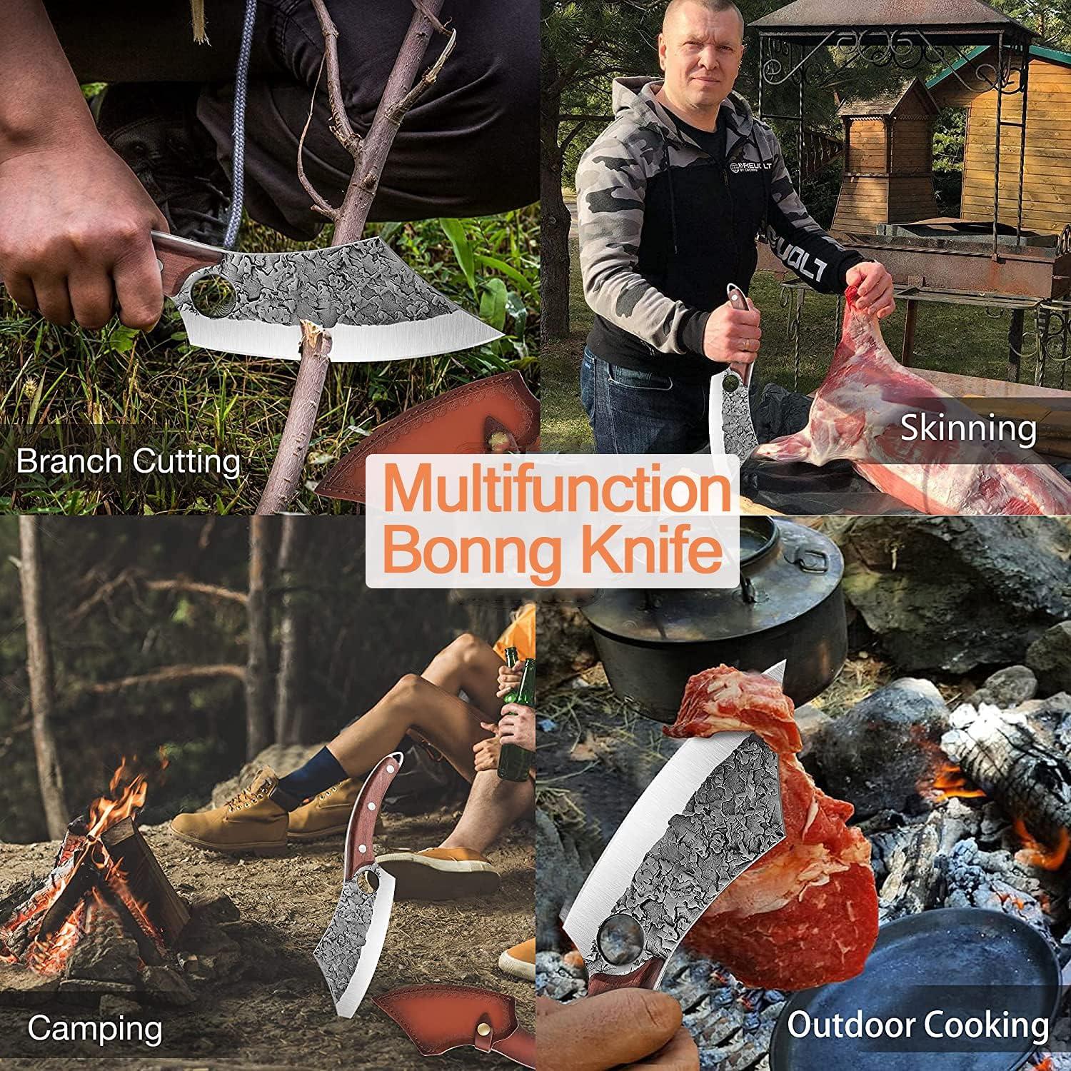 DRAGON RIOT Ausbeinmesser Hackmesser Damast Profi Wikinger Messer