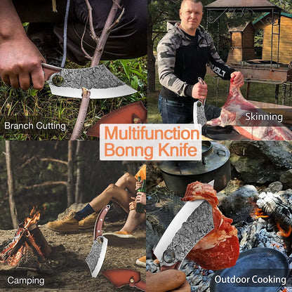 DRAGON RIOT Ausbeinmesser Hackmesser Damast Profi Wikinger Messer