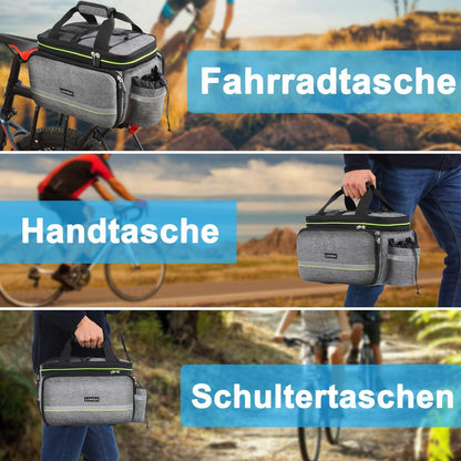 Fahrradtasche Gepäckträger Wasserdicht 20-35L Grau 38x24x26cm