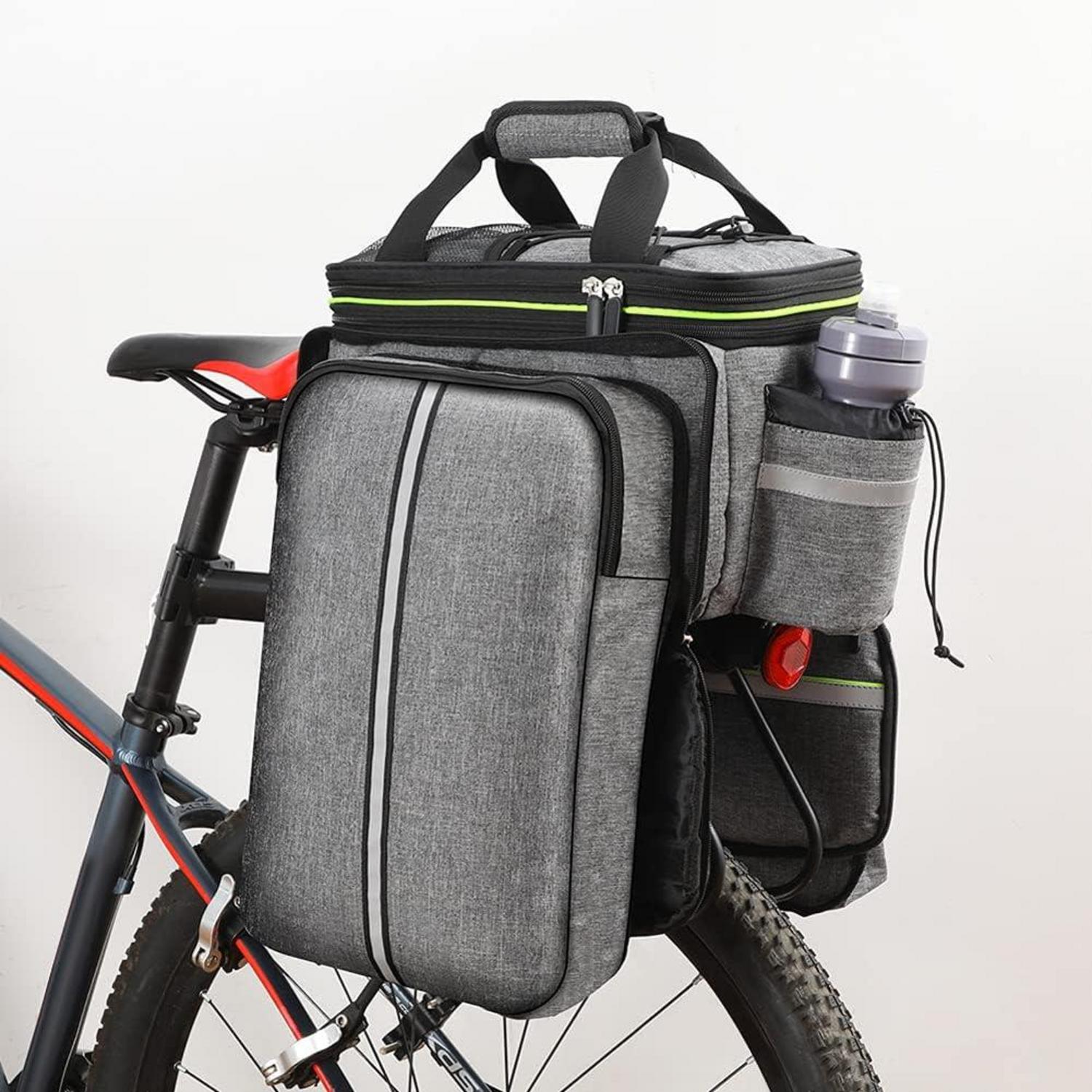 Fahrrad Gepäckträgertasche Wasserdicht 35L grau Reflective Rucksack