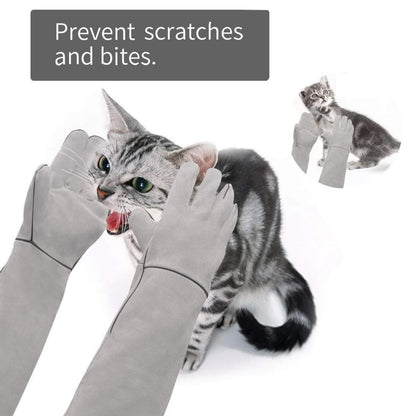 Anti-Biss Kevlar Handschuhe Langärmlig Garten Grau