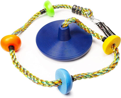 Kletterseil Schaukel mit Plattform und Scheibenschaukel Kit