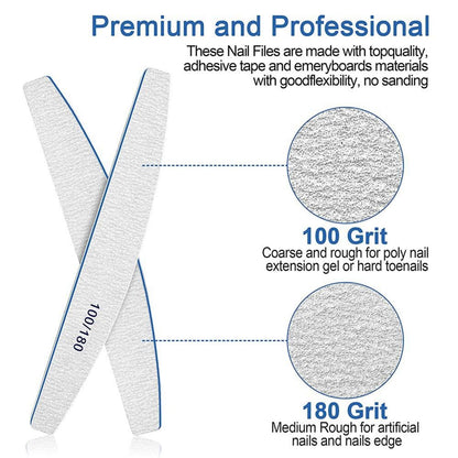 Nagelfeilen 100/180 professionell für Gelnägel Acrylnägel - 12