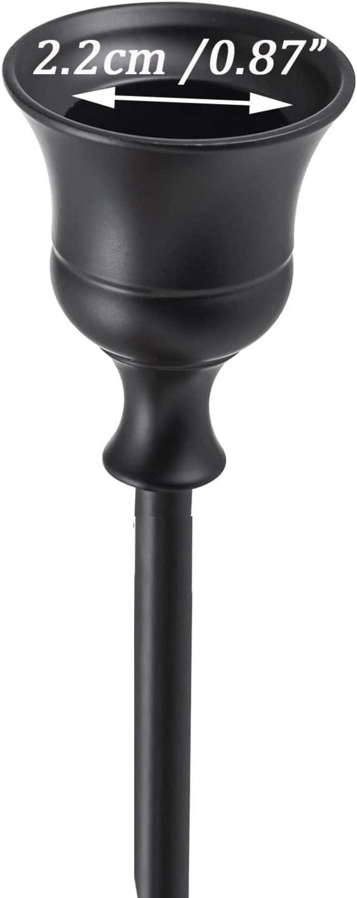 Vintage Metall Kerzenständer Set in Schwarz 3er Größe 15/19/24cm