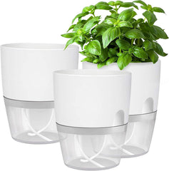 Selbstbewässernder Kräutertopf Set für die Küche - 3er Pack