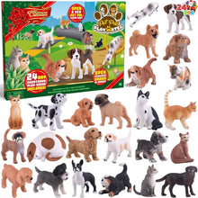 24-tägiger Adventskalender Hund und Katze Actionfiguren, Spielset
