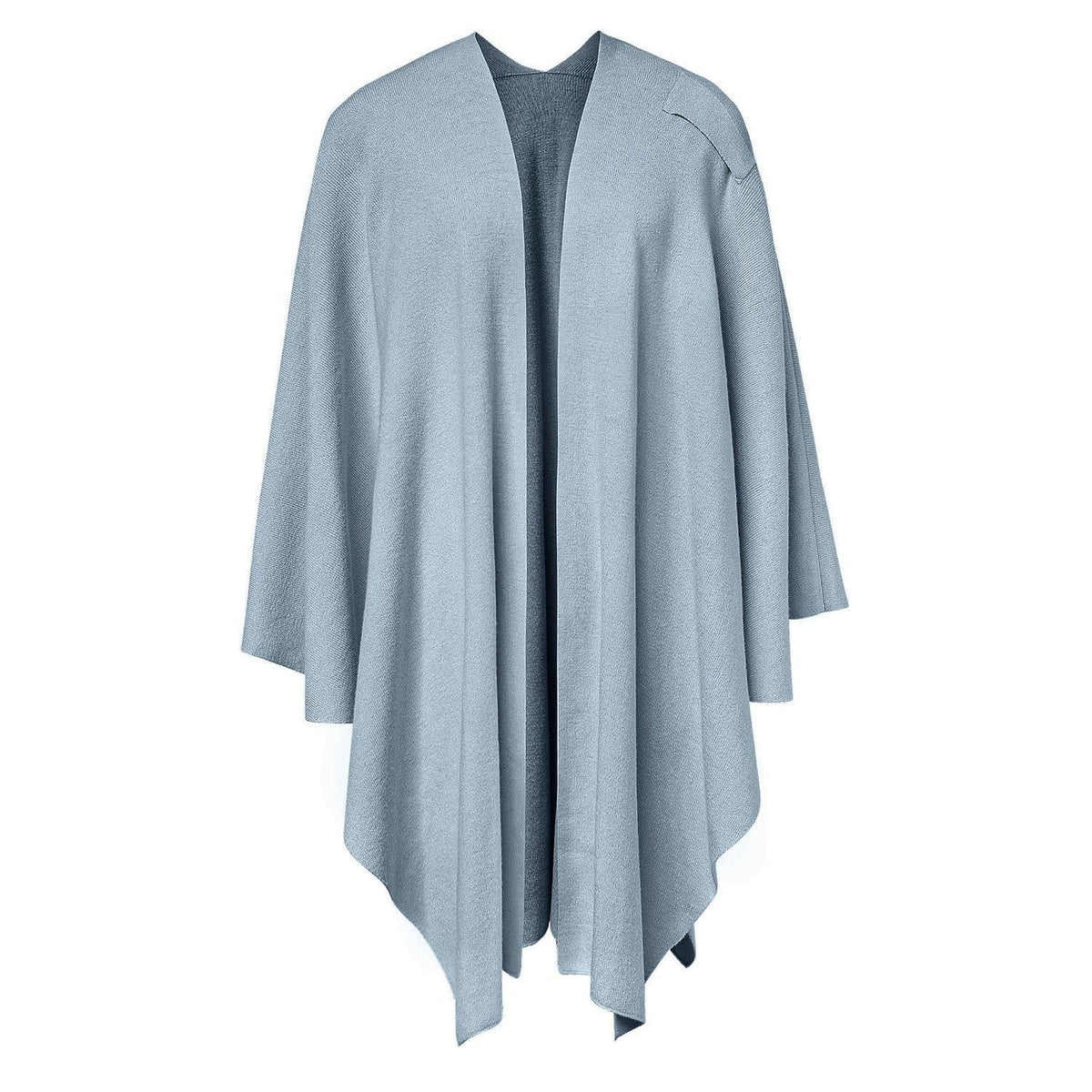 Damen Poncho Schal Strick Cape Blau – Weich & Vielseitig