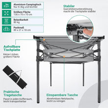 KingCamp Campingtisch klappbar Aluminium 4-8 Personen